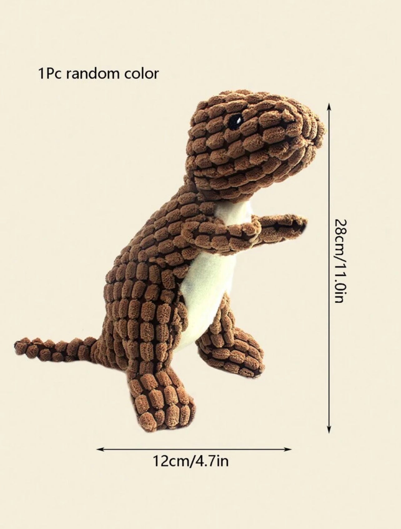 Soft Dinosaur Dog Toy with Sound (Bite resistant)