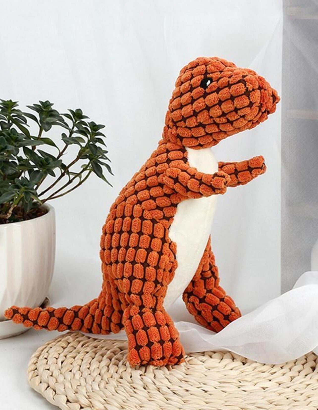 Soft Dinosaur Dog Toy with Sound (Bite resistant)