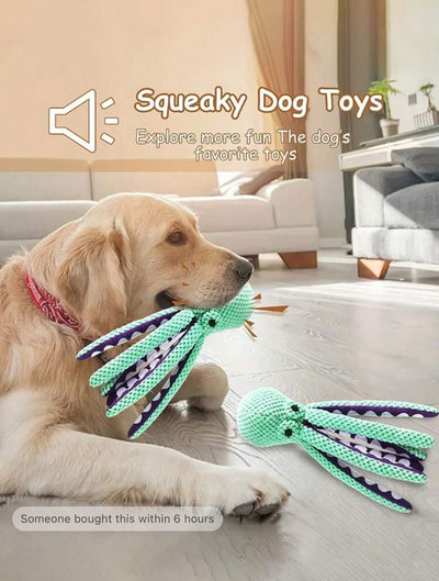 Soft Squid Dogs Toy with Sound for Dogs  (made of corduroy)