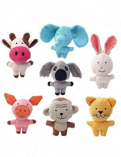 Cute Plush Pet Toy with Sound elephant, cow, rabbit, koala, pig, lion , monkey