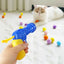 Interactive Toy for Cat Plush Ball Launcher with 30 Pieces Random Color Plush Balls