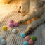 Interactive Toy for Cat Plush Ball Launcher with 30 Pieces Random Color Plush Balls