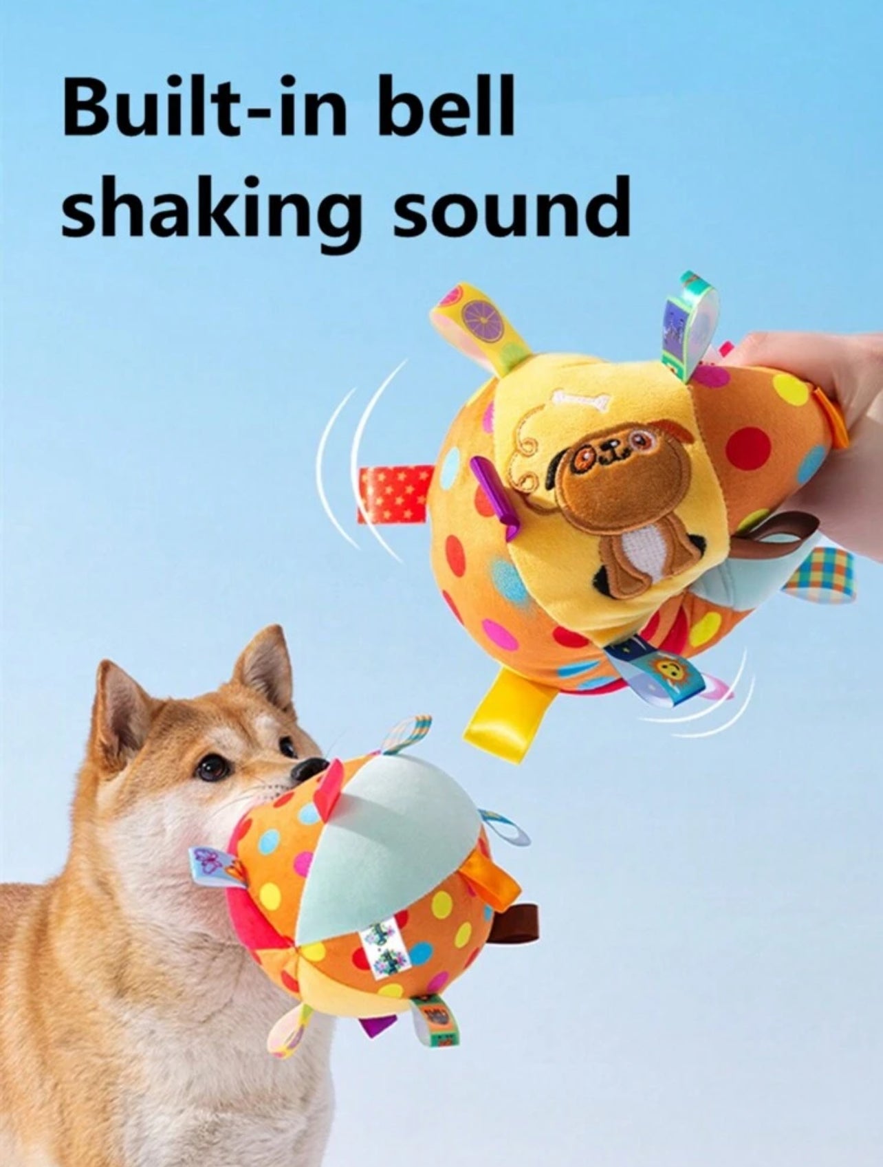 Soft Ball Toy for a Dog with a Ringing bell, Durable & Chew Resistant