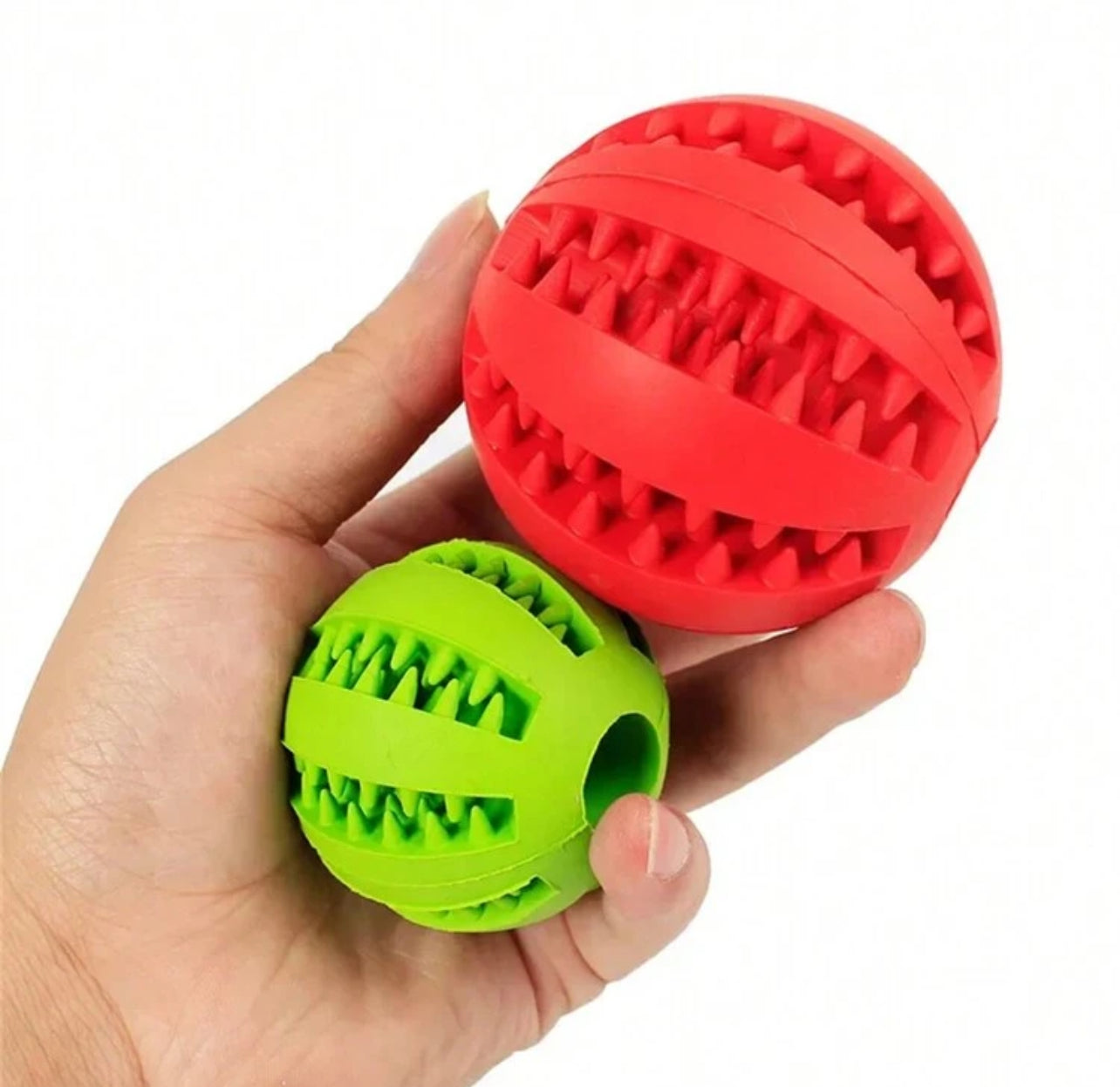 Extra Tough Rubber Interactive Ball for Dog with Teeth Cleaning Feature