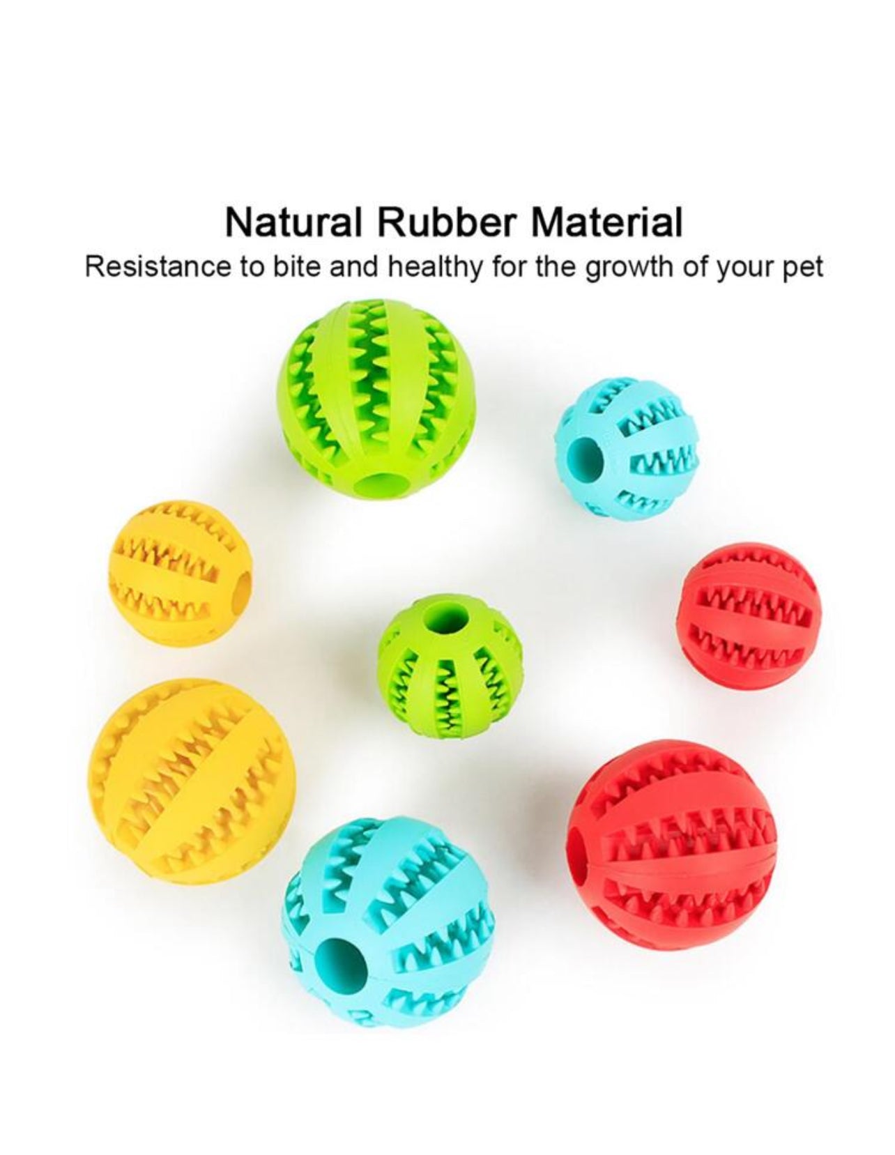 Extra Tough Rubber Interactive Ball for Dog with Teeth Cleaning Feature