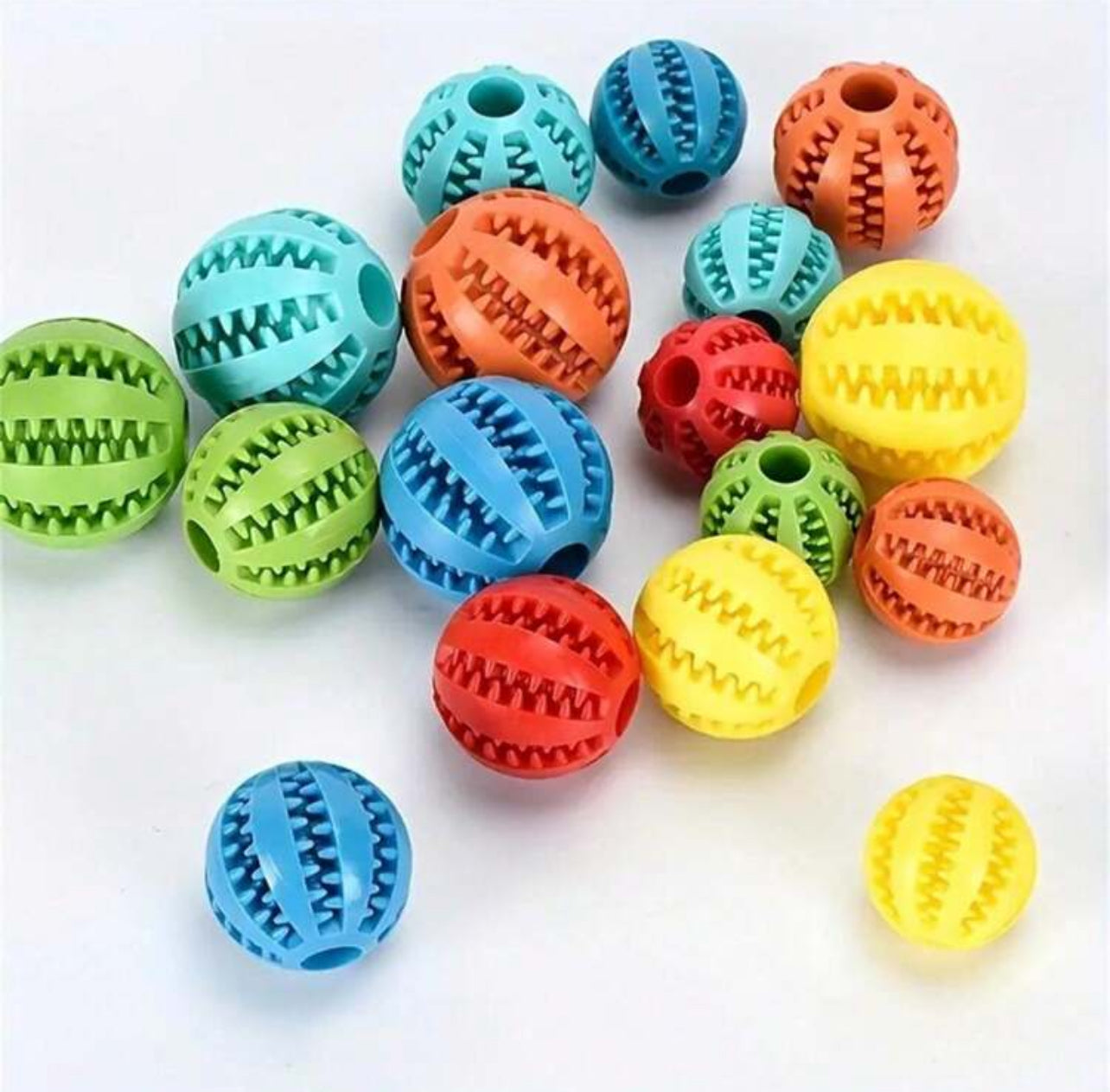 Extra Tough Rubber Interactive Ball for Dog with Teeth Cleaning Feature