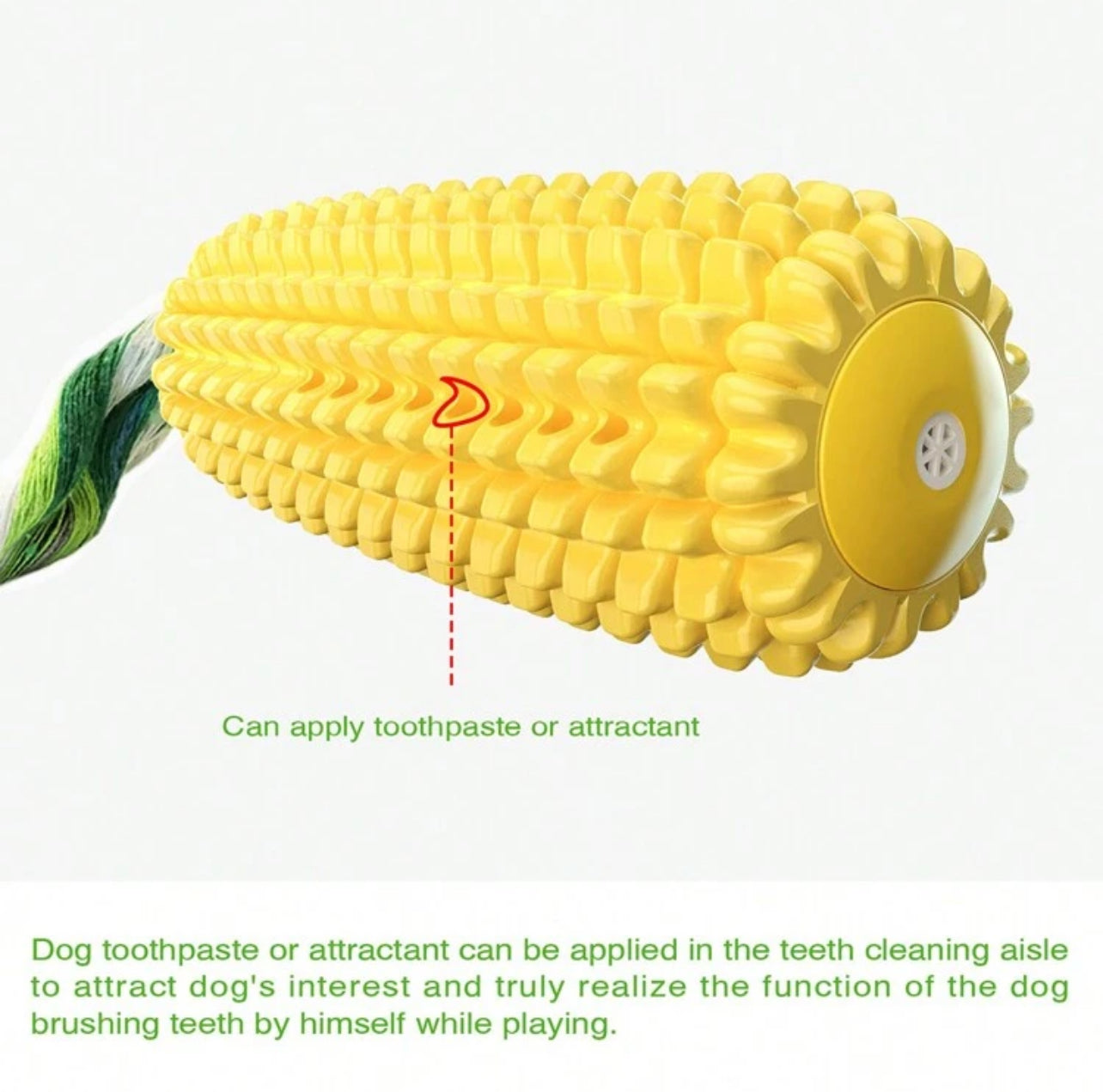 Corn Shaped Interactive Dog Chewing Toy with Rope and Sound