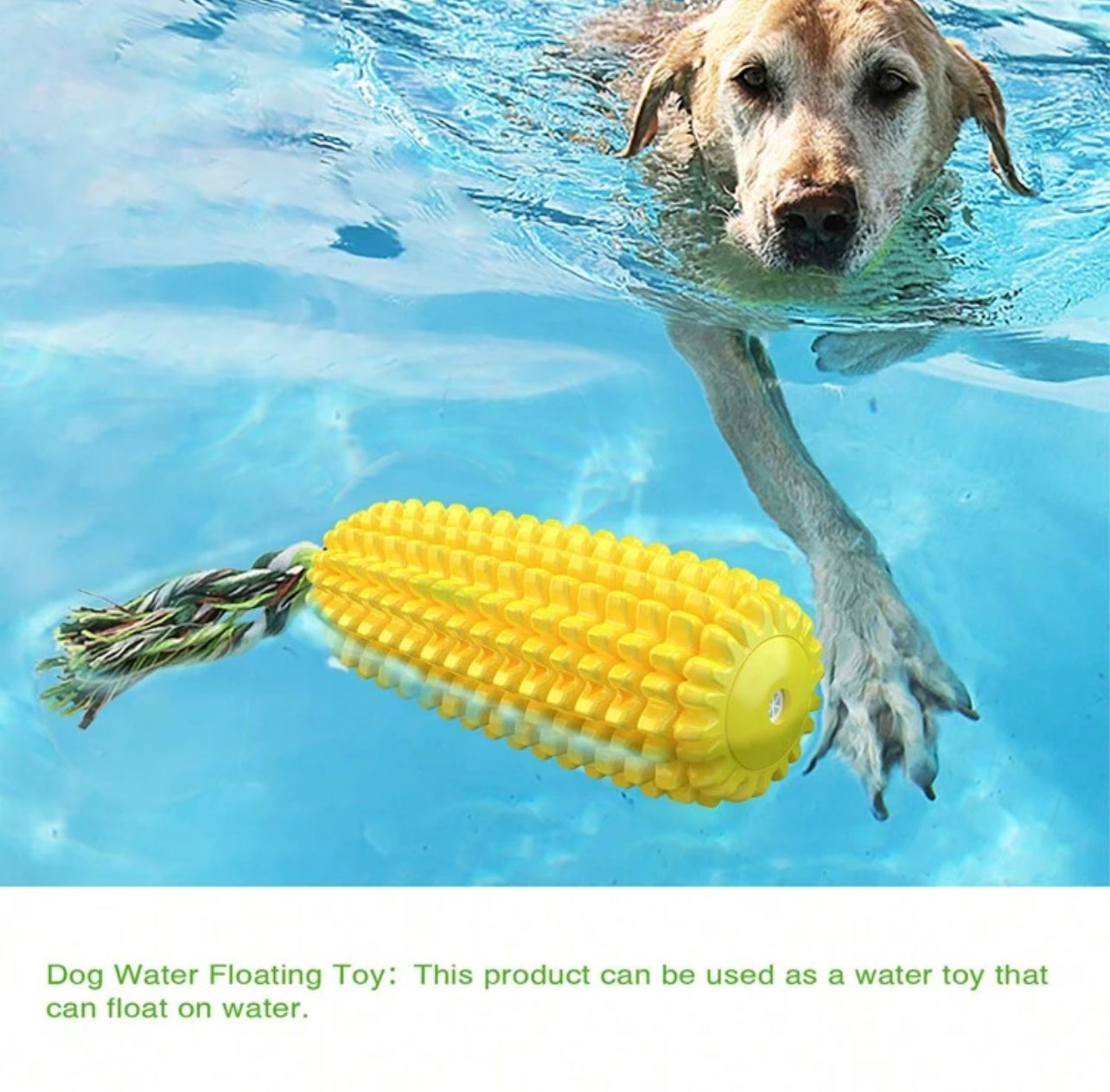 Corn Shaped Interactive Dog Chewing Toy with Rope and Sound