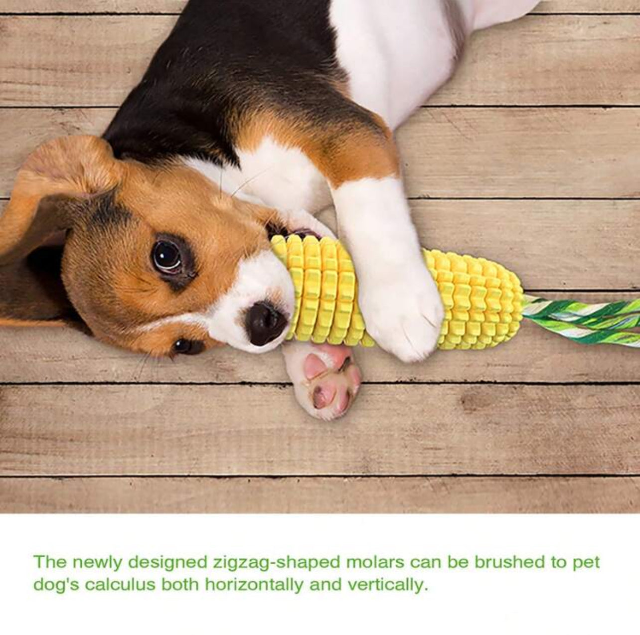 Corn Shaped Interactive Dog Chewing Toy with Rope and Sound