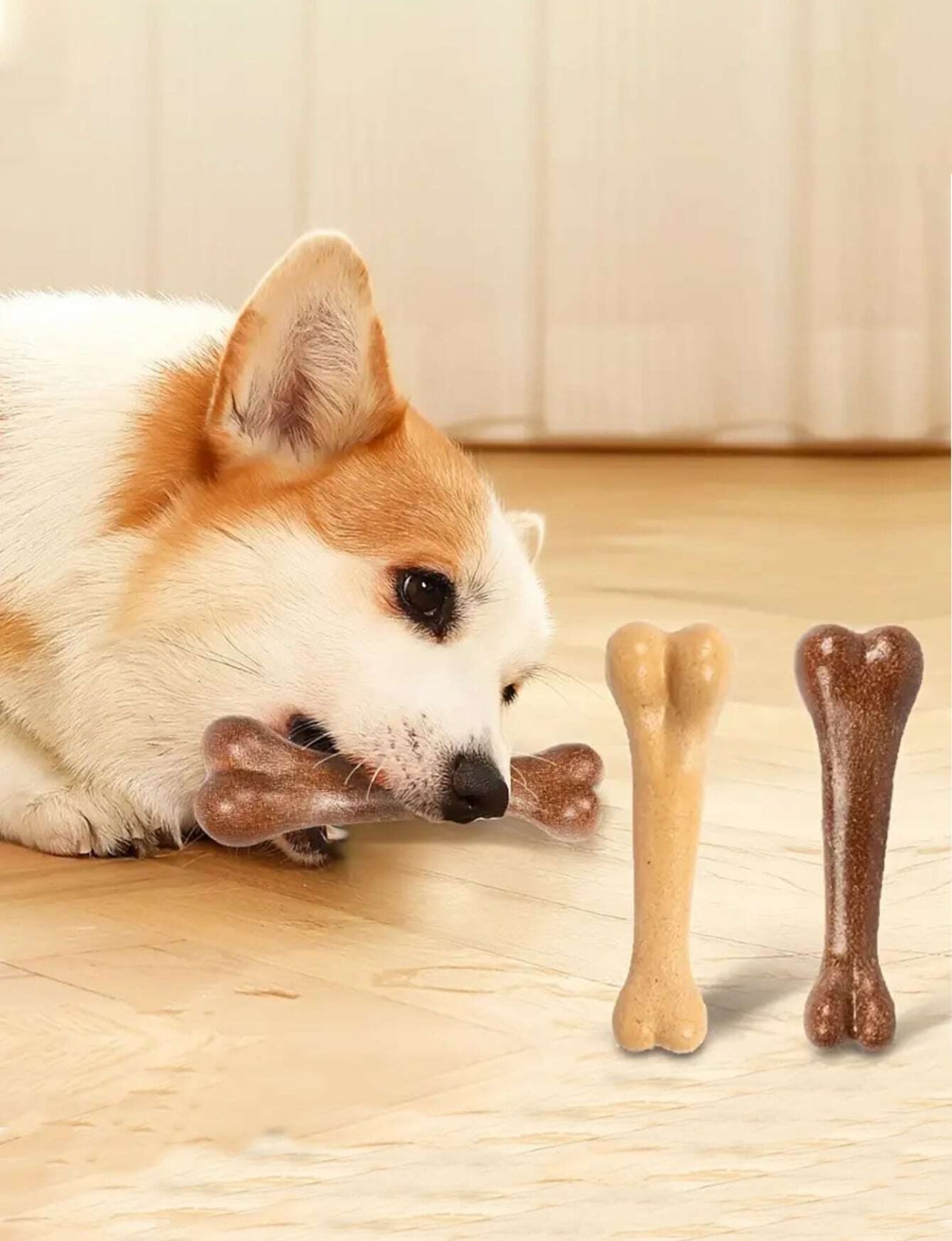 Dog Bone Toy for Aggressive Chewers, Durable and Tough Toy - Promotes Healthy Teeth and Gums