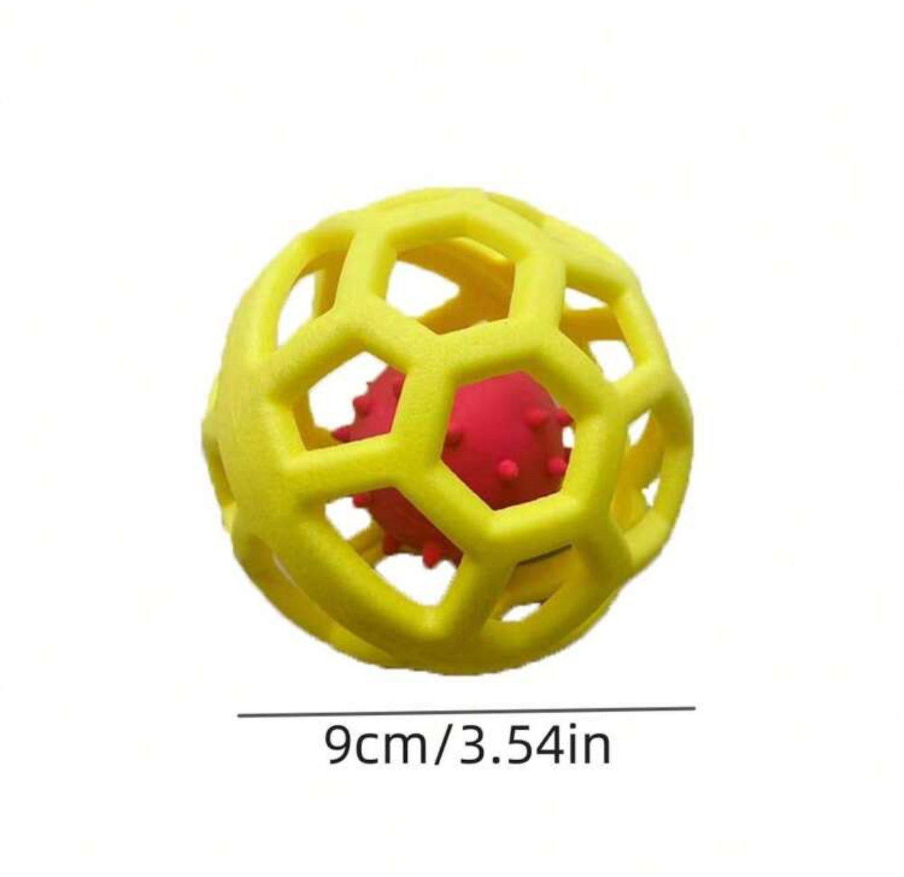 Hollow Ball with Inner Bell Inside for a Small to Medium Size Dog - For Chasing and Biting