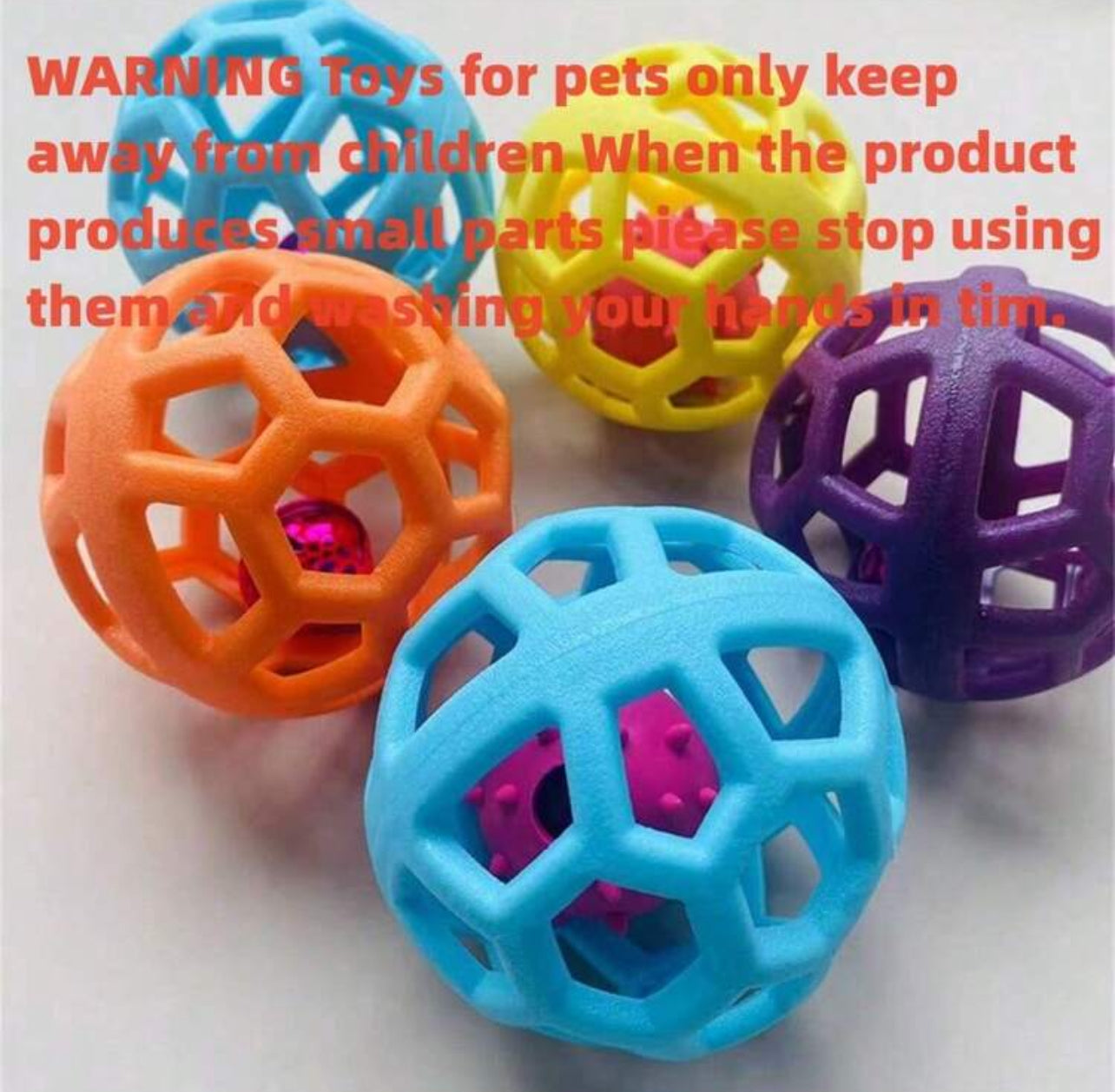 Hollow Ball with Inner Bell Inside for a Small to Medium Size Dog - For Chasing and Biting