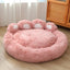 Plush Pet Bed in Paw Design