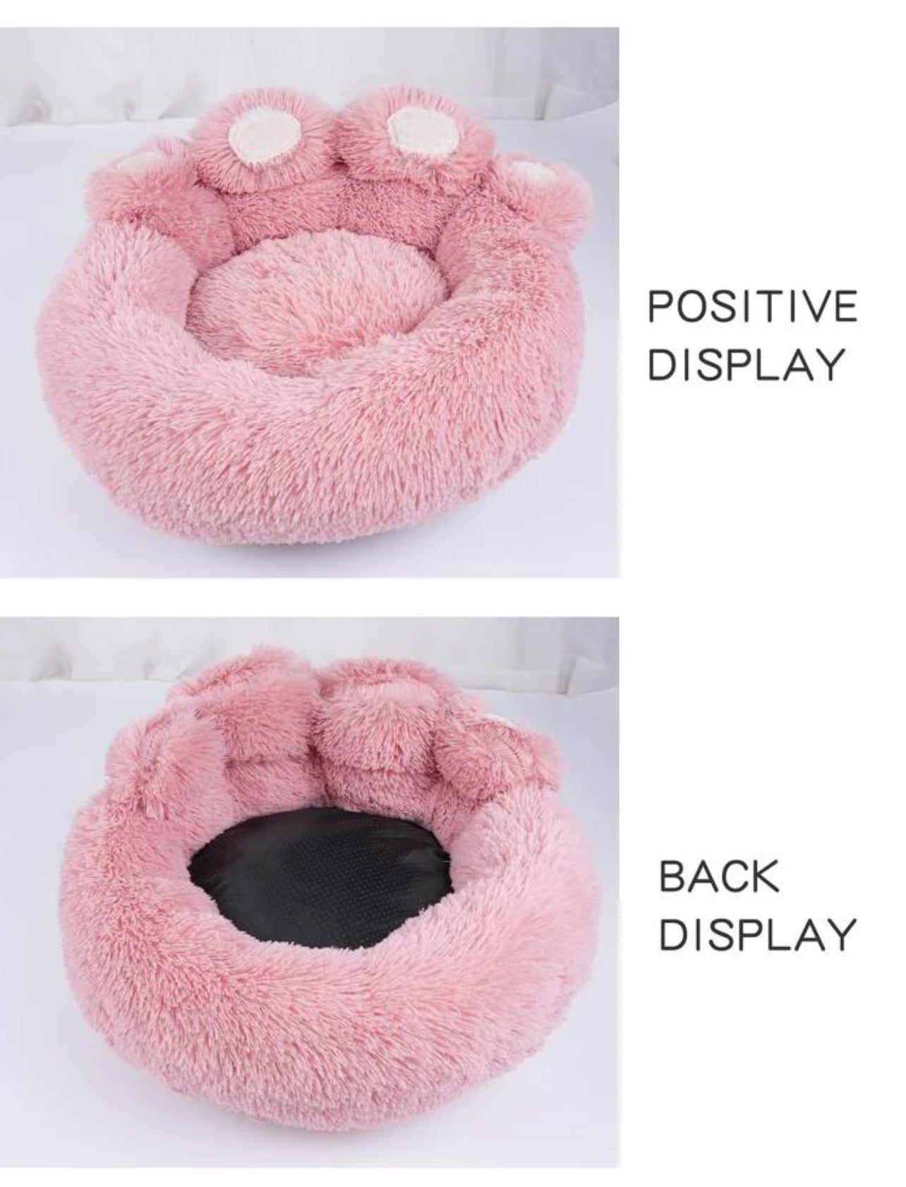 Plush Pet Bed in Paw Design