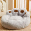 Plush Pet Bed in Paw Design