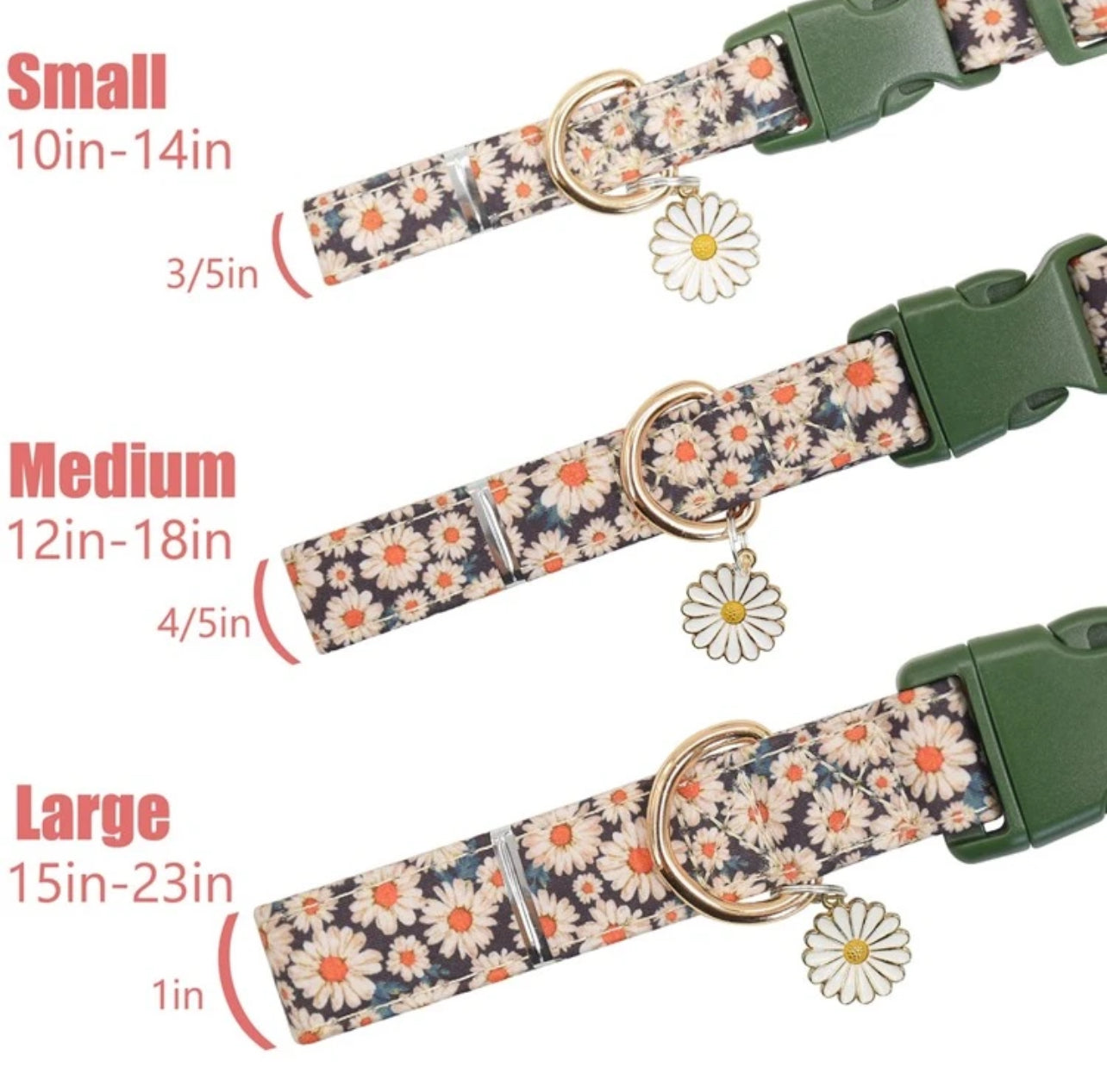 Flower Pattern Quick Release Collar for Indoor and Outdoor Use