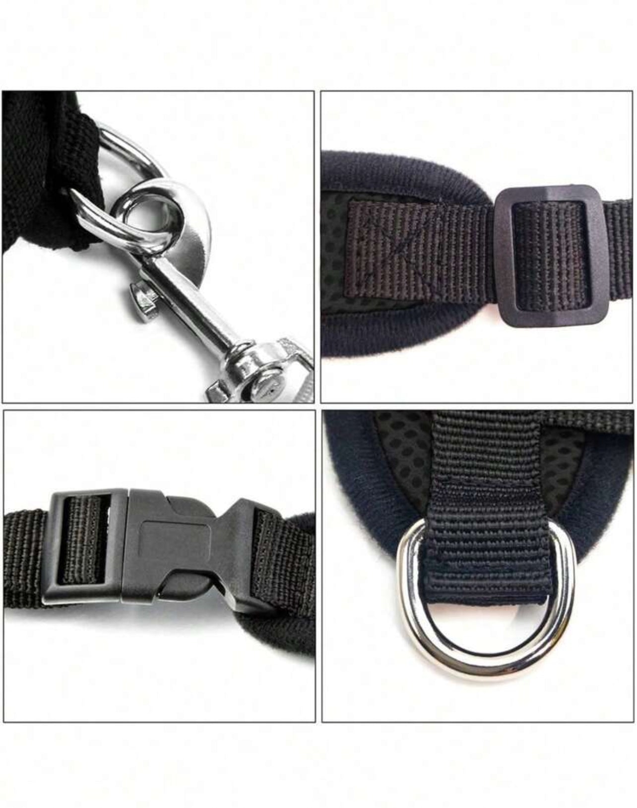 Dog and Cat Anti-Escape Adjustable Harness with Soft and Breathable Mesh and Reflective Safety Leash