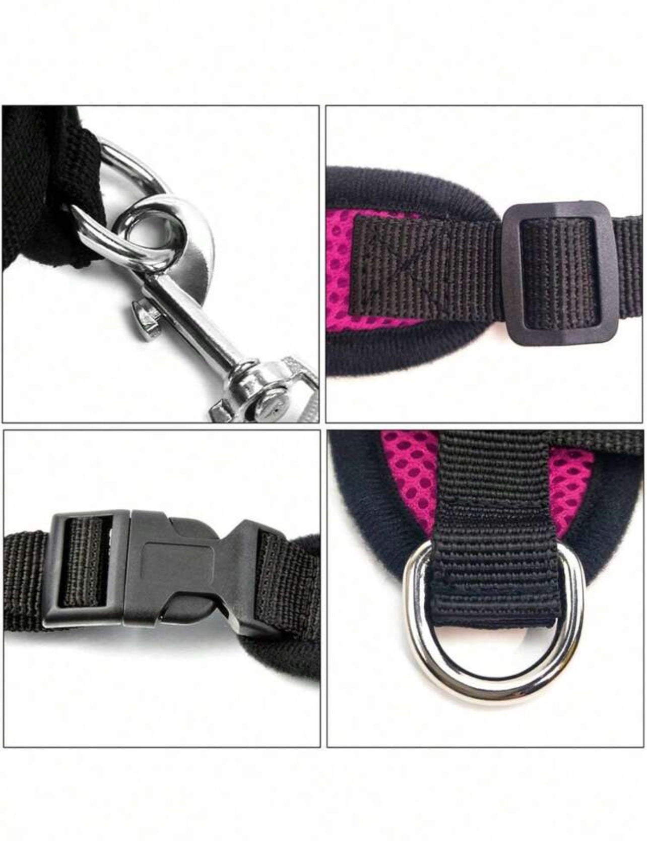 Dog and Cat Anti-Escape Adjustable Harness with Soft and Breathable Mesh and Reflective Safety Leash