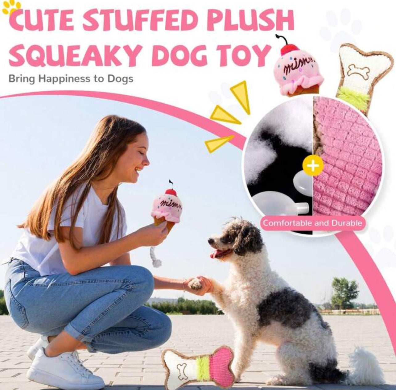 Birthday Gift Set with Toys and Threats for a Dog