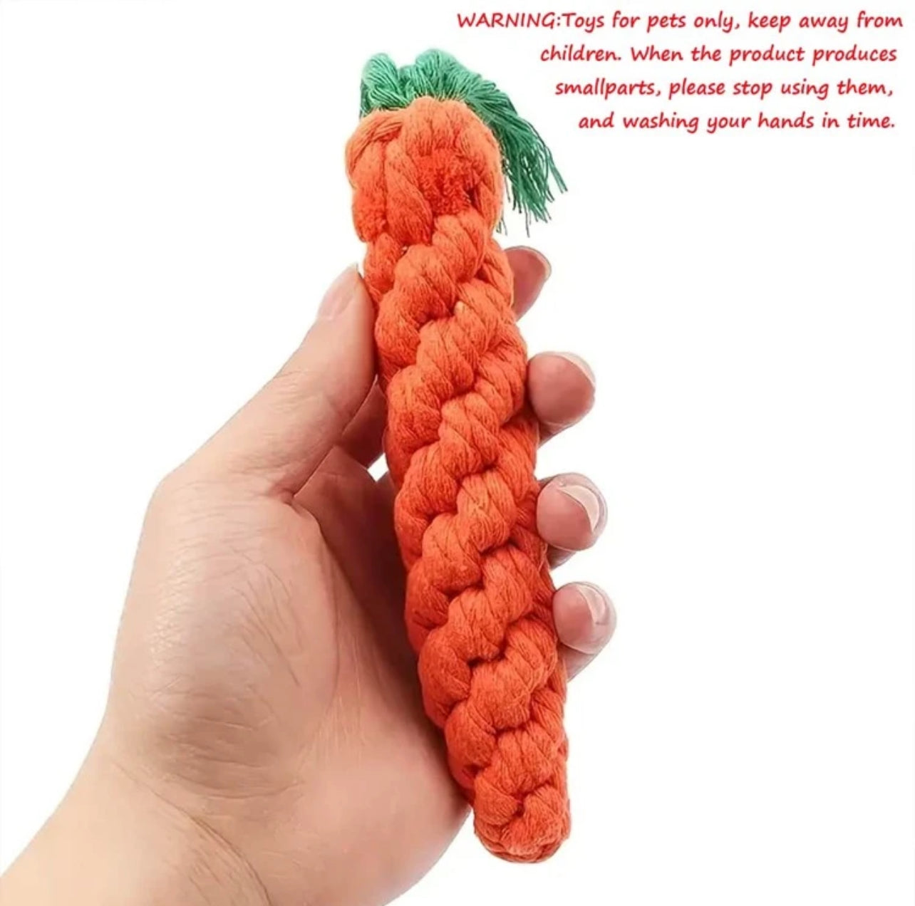 5 Piece Carrot Shaped Durable Pet Chew Rope Toy for Interactive Play