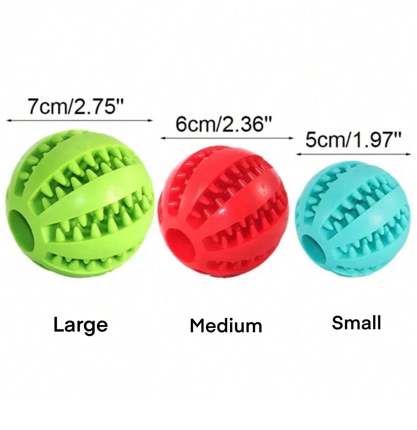 Extra Tough Rubber Interactive Ball for Dog with Teeth Cleaning Feature